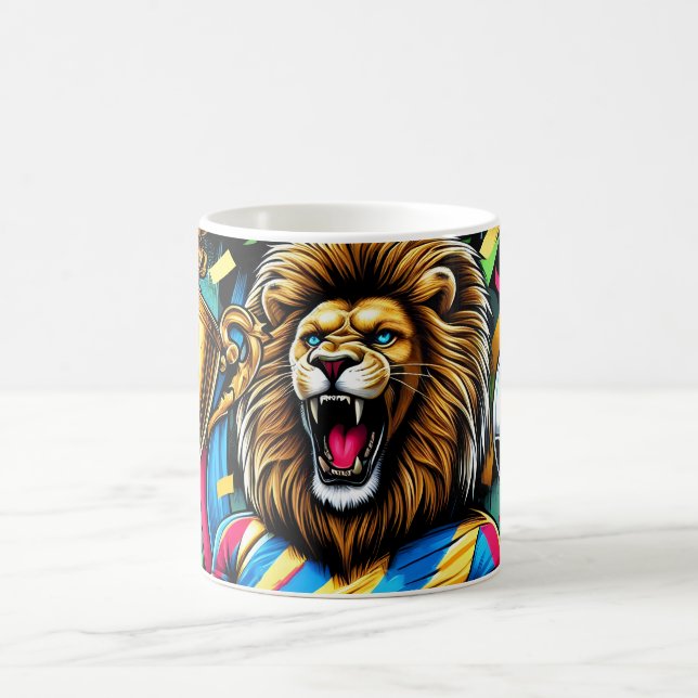 Löwe Fußball-Champion-Trophäe Fußball-Sieg Kaffeetasse (Mittel)