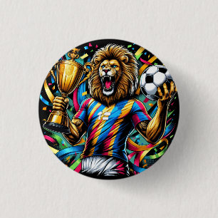 Löwe Fußballmeister-Trophäe Fußball Sieg Button