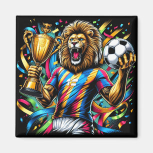 Löwe Fußballmeister-Trophäe Fußball Sieg Magnet