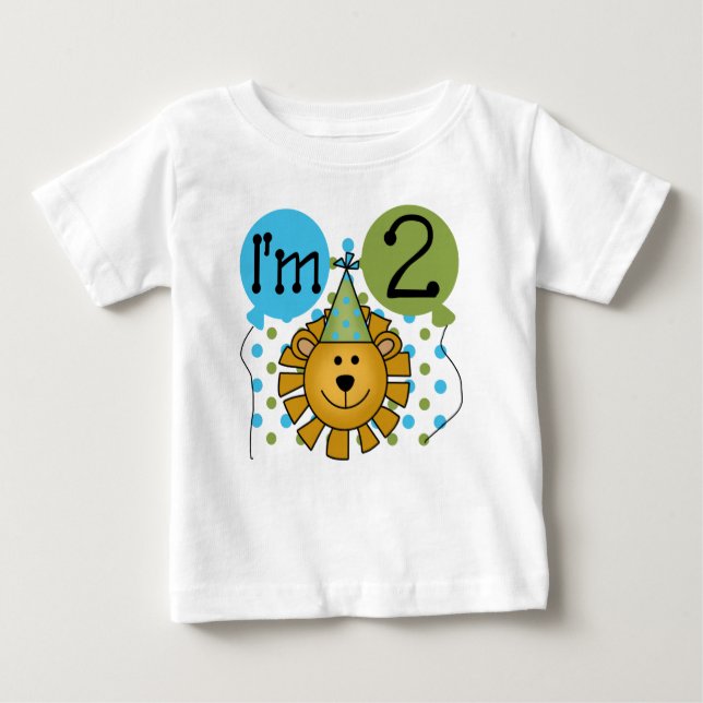 Löwe-Geburtstag Baby T-shirt (Vorderseite)