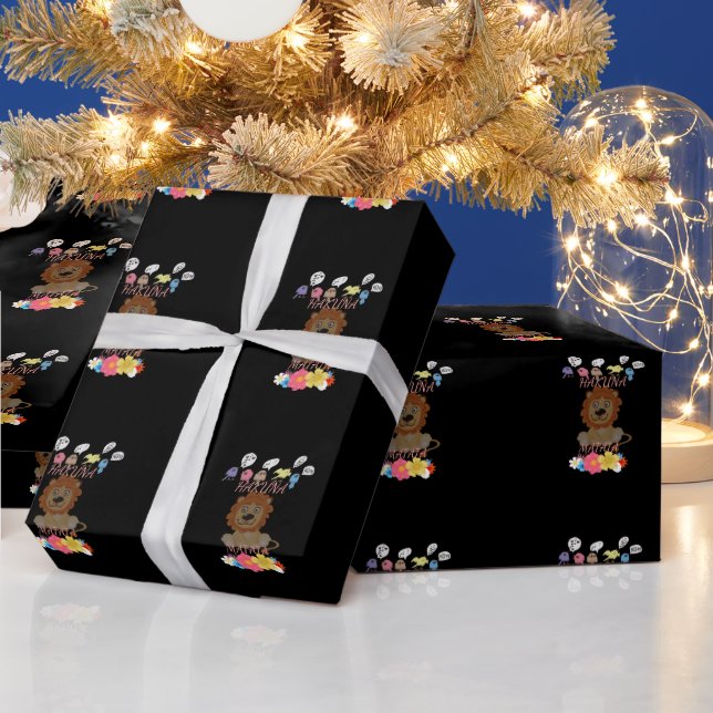 Löwe. Geschenkpapier (Feiertage)