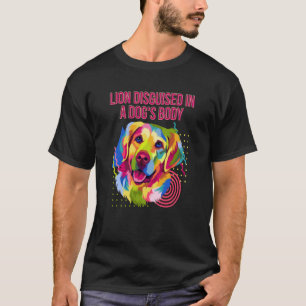 Löwe getarnt im Körper eines Hundes Inspirierendes T-Shirt