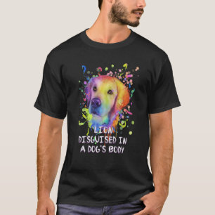 Löwe getarnt im Körper eines Hundes Inspirierendes T-Shirt