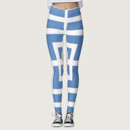 Löwe-Gitterwerkblau-Leggings Leggings