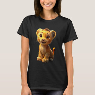 Löwe große Katze Jung Süß Löwe Löwen Mähne Liebe W T-Shirt