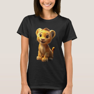 Löwe große Katze Jung Süß Löwe Löwen Mähne Liebe W T-Shirt