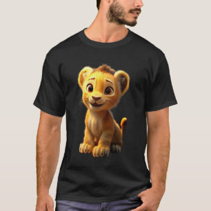 Löwe große Katze Jung Süß Löwe Löwen Mähne Liebe W T-Shirt
