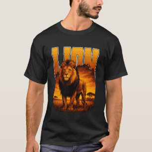 Löwe Große Katze König der Savanne Großer Raubtier T-Shirt
