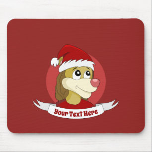 Löwe hält ein Fußball-Cartoon-Mauspad Mousepad