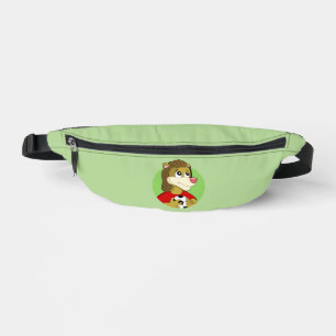 Löwe hält Fußball-Cartoon Bauchtasche