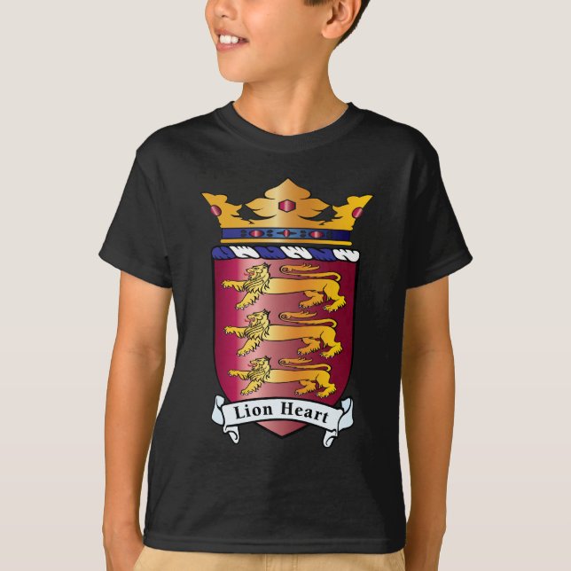 Löwe-Herz-Wappen T-Shirt (Vorderseite)