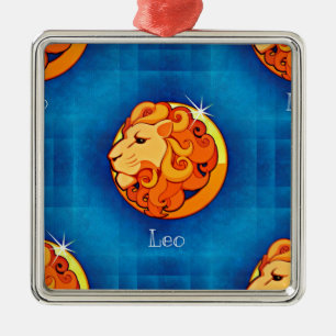 Löwe Horoskop Silbernes Ornament
