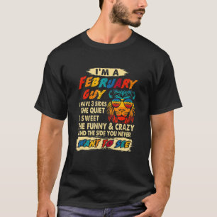 Löwe ich bin ein Februar Typ habe ich 3 Seiten Geb T-Shirt