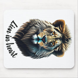 Löwe im Herzen Mousepad