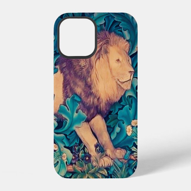Löwe im Wald, William Morris iPhone Hülle (Rückseite)