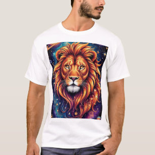 Löwe in der kosmischen Sternengalaxie T-Shirt