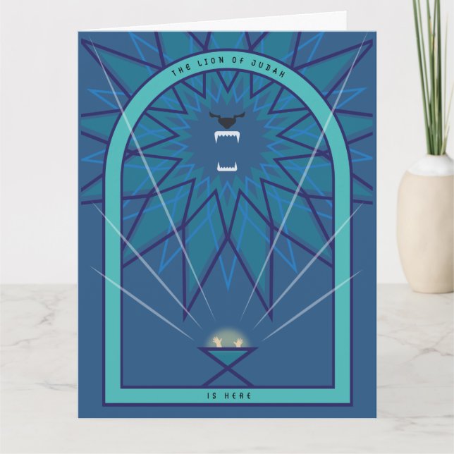 Löwe in einer Gefahr Karte (Vorderseite)