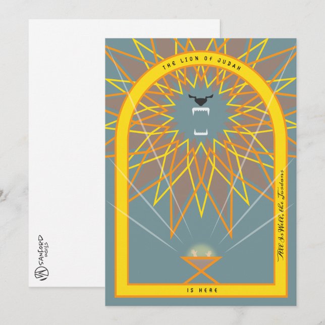 Löwe in einer Gefahr Karte (Vorne/Hinten)