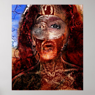 Löwe in Flammen Poster