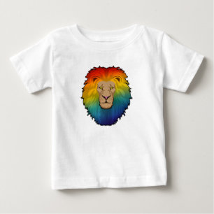 Löwe in Regenbogenfarben Baby T-shirt