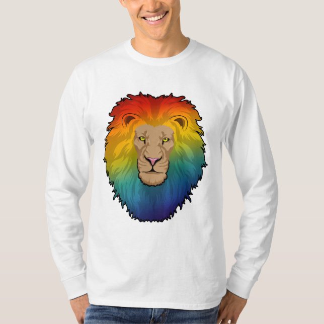 Löwe in Regenbogenfarben T-Shirt (Vorderseite)