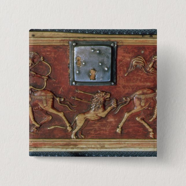Löwe-Jagd, Plakette von einer byzantinischen Button (Vorderseite)