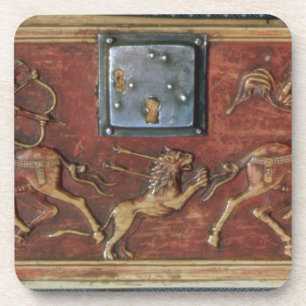 Löwe-Jagd, Plakette von einer byzantinischen Untersetzer