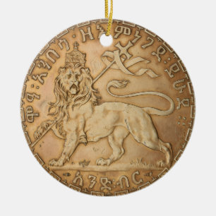 Löwe Juda Haile Selassie I Jah Rastafari IHN Keramik Ornament