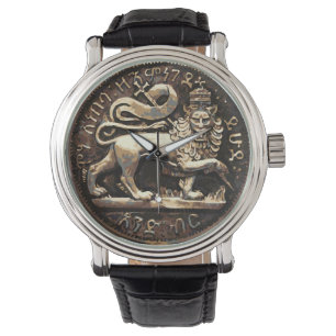 Löwe Judah Uhr-des alten Löwe-Goldentwurfs Armbanduhr