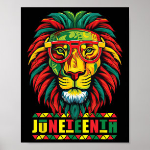 Löwe Juneteenth 1865 Afroamerikanische Freiheit Bl Poster
