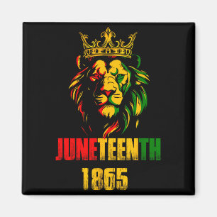 Löwe Juneteenth cool 1865 Freiheit afrikanisch Jun Magnet