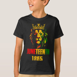 Löwe Juneteenth cool 1865 Freiheit afrikanisch Jun T-Shirt