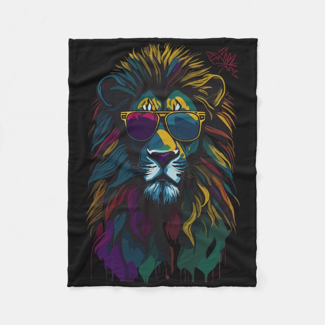 Löwe Juneteenth Cool Schwarze Geschichte Afrikanis Fleecedecke (Vorderseite)