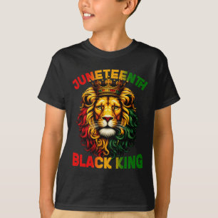 Löwe Juneteenth schwarzer König Melanin Vatertag t T-Shirt