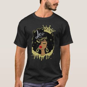 Löwe Königin Melanin Schwarze Frauen Horoskop Schw T-Shirt