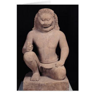 Löwe-köpfiger Wächter, Banteay Srei Art, c.967