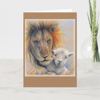Löwe & Lamm, 5" x 7" Standard, gefaltete Karte