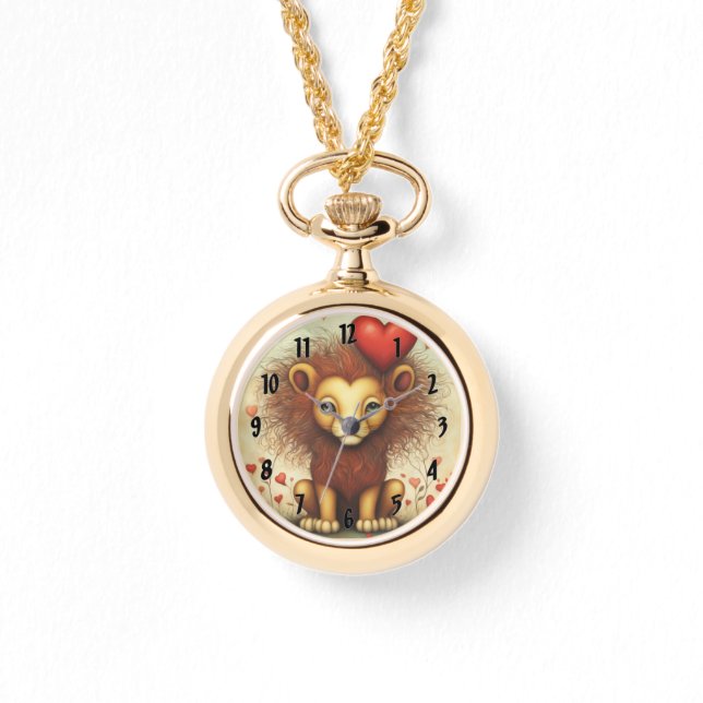 Löwe Liebe 1 Armbanduhr (Vorderseite)