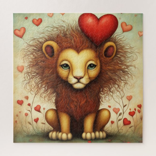 Löwe Liebe 1 Puzzle (Vertikal)