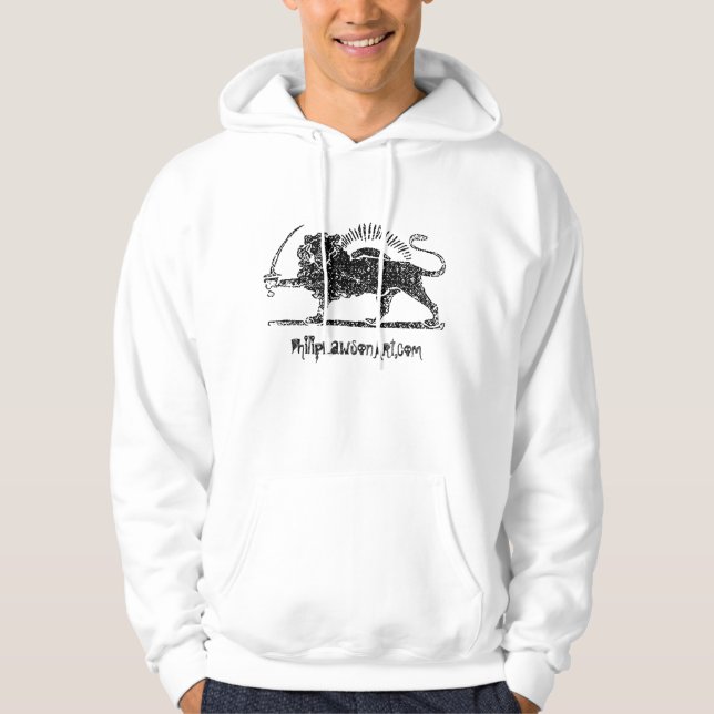 Löwe-Logo, PhilipLawsonArt, COM Hoodie (Vorderseite)