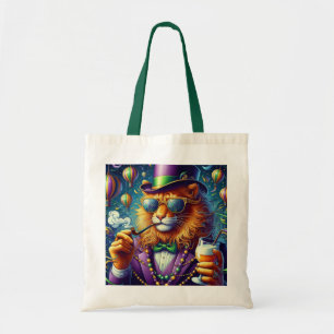 Löwe/Louisiana Mardi Gras Tragetasche
