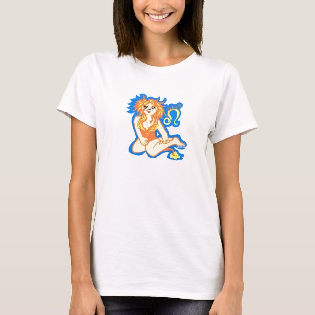 Löwe-Mädchen T-Shirt (Vorderseite)