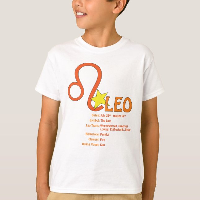Löwe-Merkmal-KinderT - Shirt (Vorderseite)