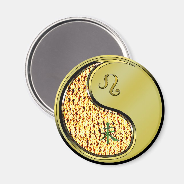 Löwe & Metall Ziege Magnet (Vorderseite/Rückseite)