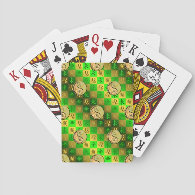 Löwe & Metall Ziege Spielkarten (Rückseite)