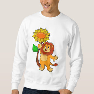 Löwe mit Blume Sonnenblume Sweatshirt