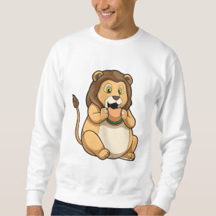 Löwe mit Burger Sweatshirt