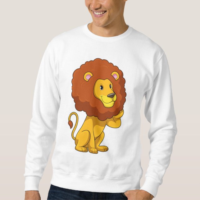 Löwe mit Curls Sweatshirt (Vorderseite)