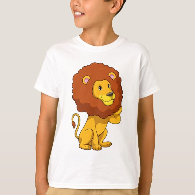 Löwe mit Curls T-Shirt (Vorderseite)