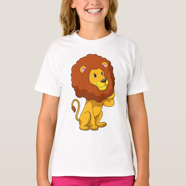 Löwe mit Curls T-Shirt (Vorderseite)